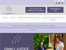 Tablet Screenshot of onesafeplace.org